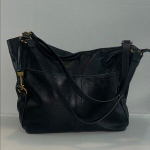 Fossil Sam Shopper Tote bag black leather
